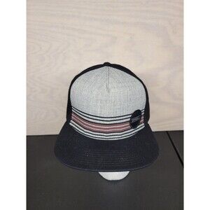 O'Neill Snapback Trucker Hat Cap Adjustable Wool Blend Black Gray